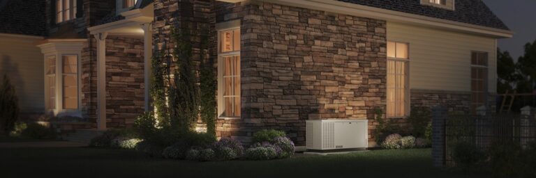 Generator outside of a home