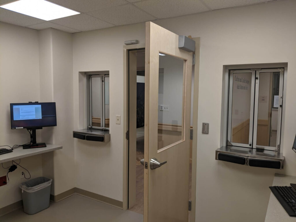 Examination room at St. Mary's Regional Hospital